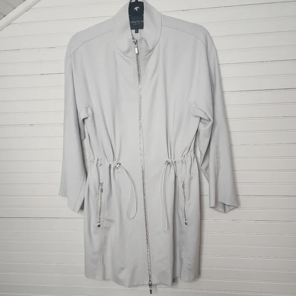 Lafayette 148 Modal Blend Zip Front Utility Jacket Size S - Picture 9 of 12